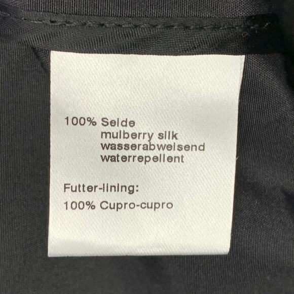 AKRIS Size 12 Black Silk Zip Up Coat - Picture 7 of 8